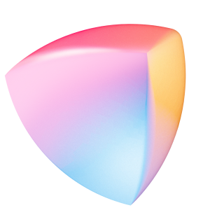 The Volu logo, a triangular, very soft 3D
shape.